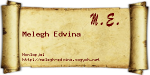 Melegh Edvina névjegykártya